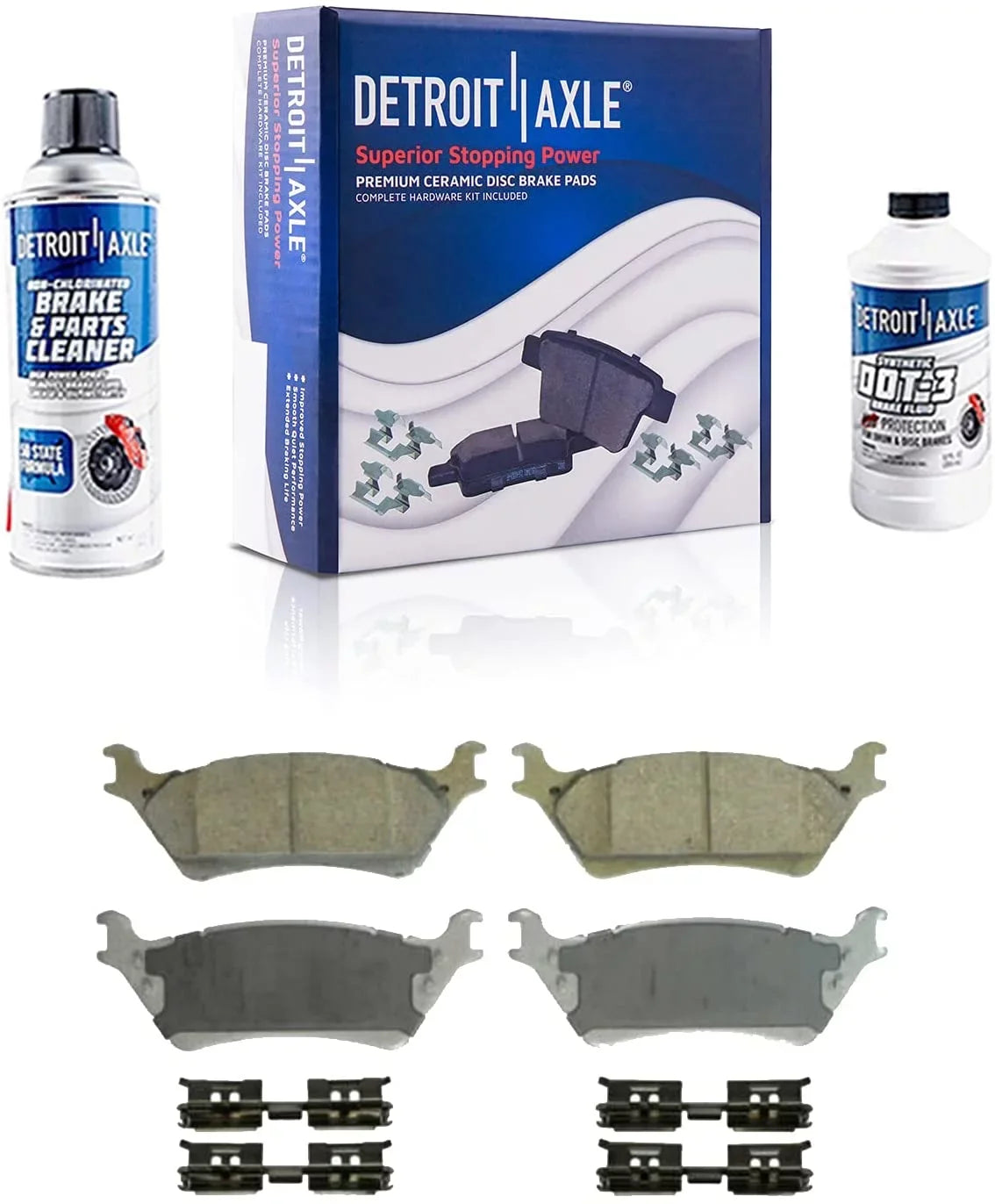 Detroit Axle - 6 Lugs Rear Brake Kit for 2012-2020 Ford F-150 Drilled Sizelotted Disc Brake Rotors Ceramic Brakes Pads 2013 2014 2015 2016 2017 2018 2019 Replacement : 13.7" Rotor