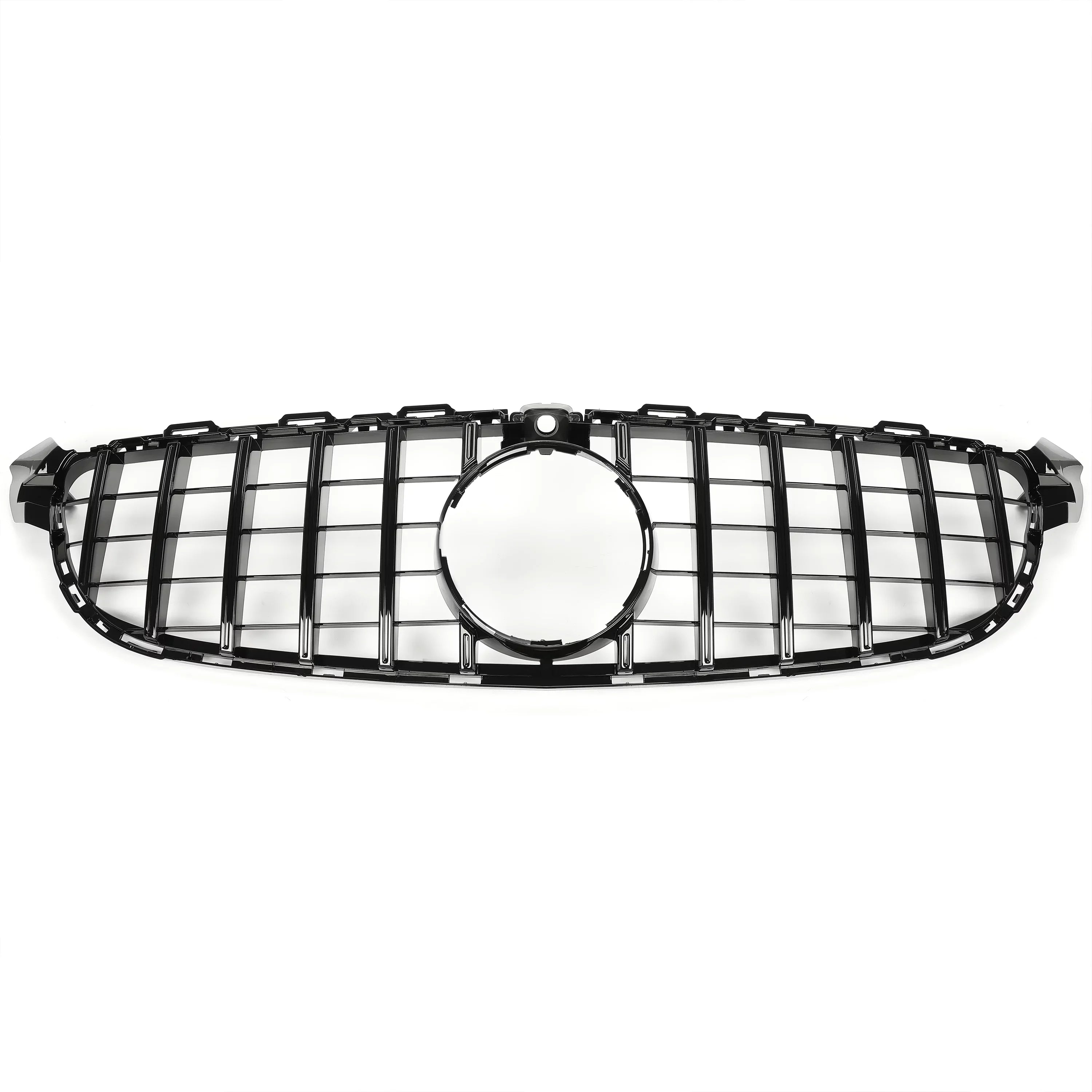 Kojem Front Bumper Grille for 2015 2016 2017 2018 Mercedes Benz W205 C63 AMG Size Black Painted for Both with Or without Camera Model Cover