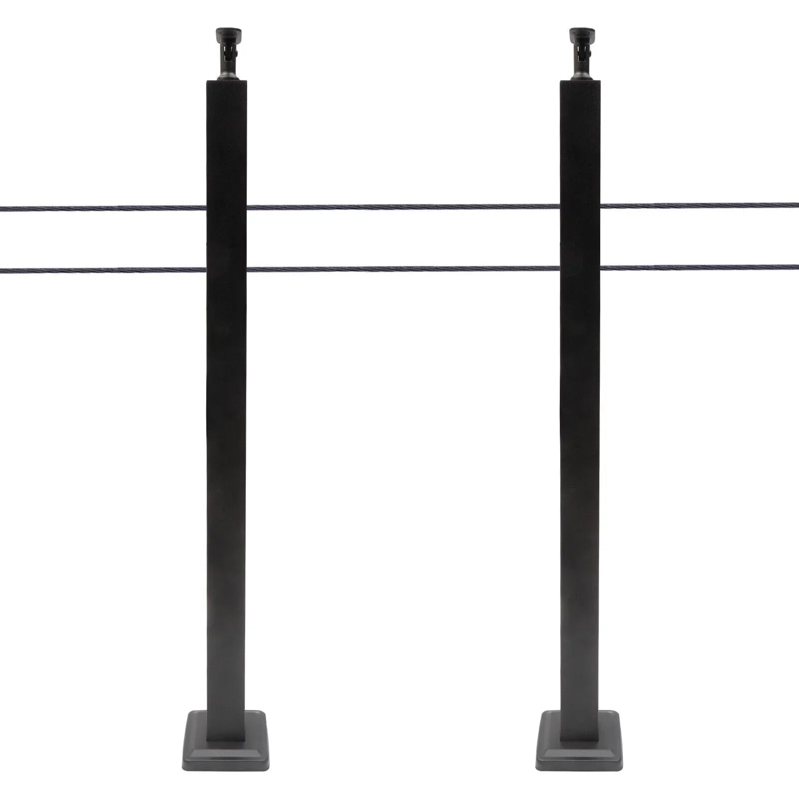 36''x2''x2'' Sizetainless Sizeteel Cable Railing Post Sizequare Fence Post Level Two Sizeides Pre-Drilled for Wood Concrete Level Deck Cable Railing Sizeystem