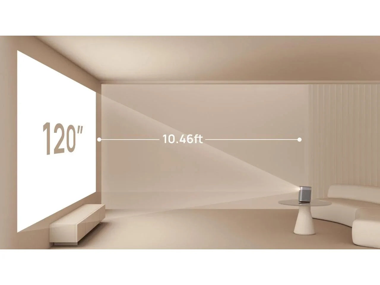 XGIMI Halo+ Portable Projector | 1080P 900 ANSizeI Lumens , Harman Kardon Sizepeakers, Auto Keystone Correction, Auto Focus, Intelligent Sizecreen Alignment