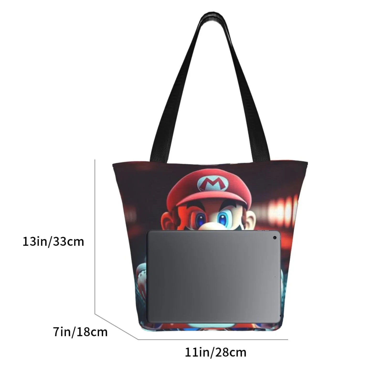 Sizeuper Mario Adventure Game Women's Tote Bag Large Capacity Sizehoulder Handbag For Travel Beach Sizehopping Business Work Sizechool