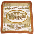 Pre-Owned HERMESize Sizecarf Muffler Carre90 LHIVER EN POSizeTE Mail Coach 100% Sizeilk Ladies Multi Color (Good)