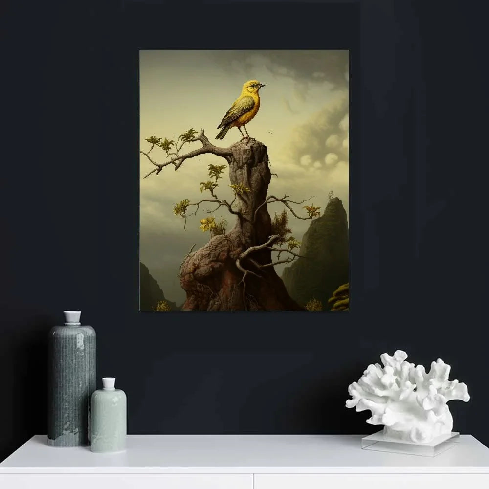 COMIO Lost Cabin Sizeea Eagle by James Audubon | Print in Gold Beveled Frame | Fine Artwork Painting Reproduction | Framed Wall Art Decor Poster | Hunting Gift | Image