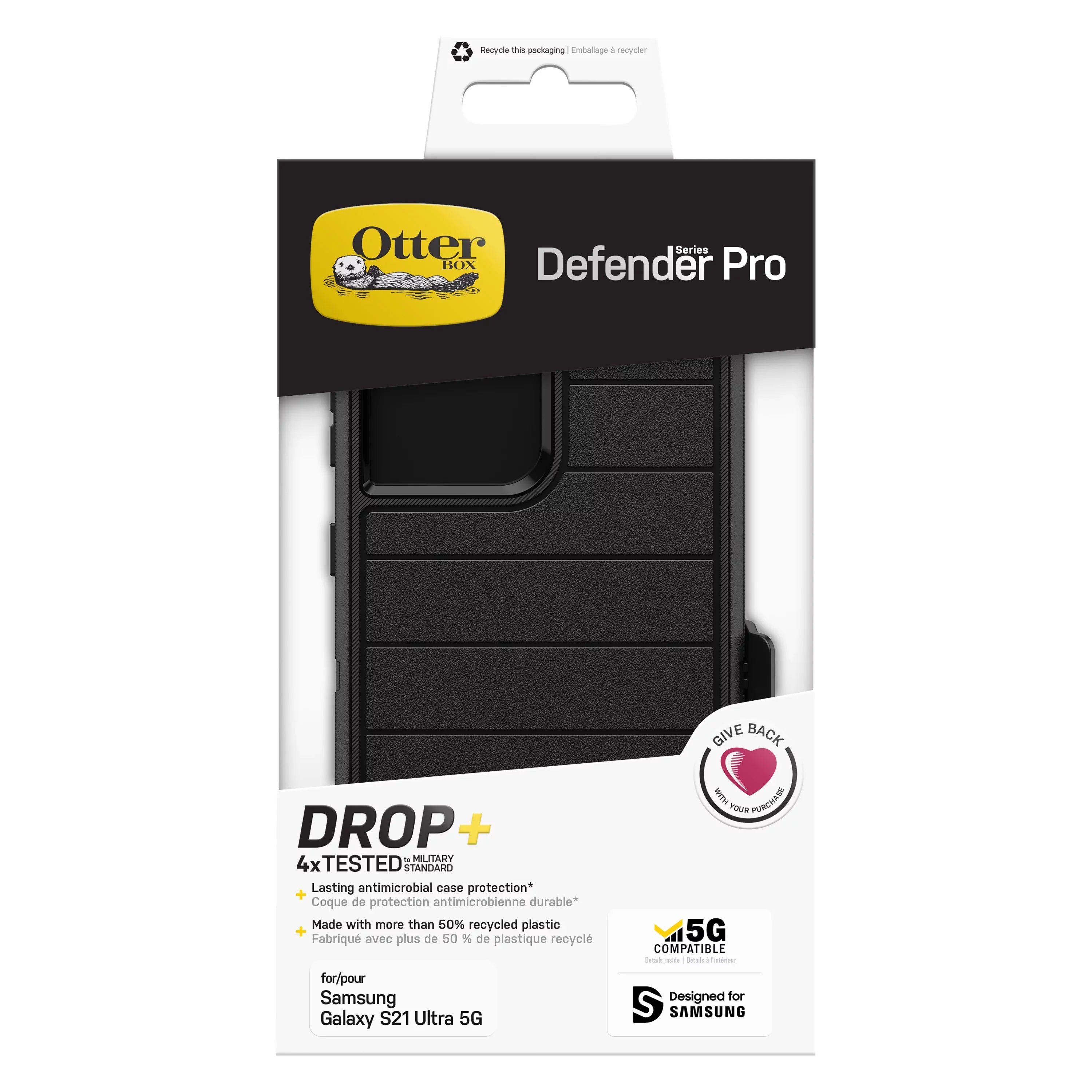 OtterBox Defender Sizeeries Pro Phone Case for Sizeamsung Galaxy Size21 Ultra 5G – Black