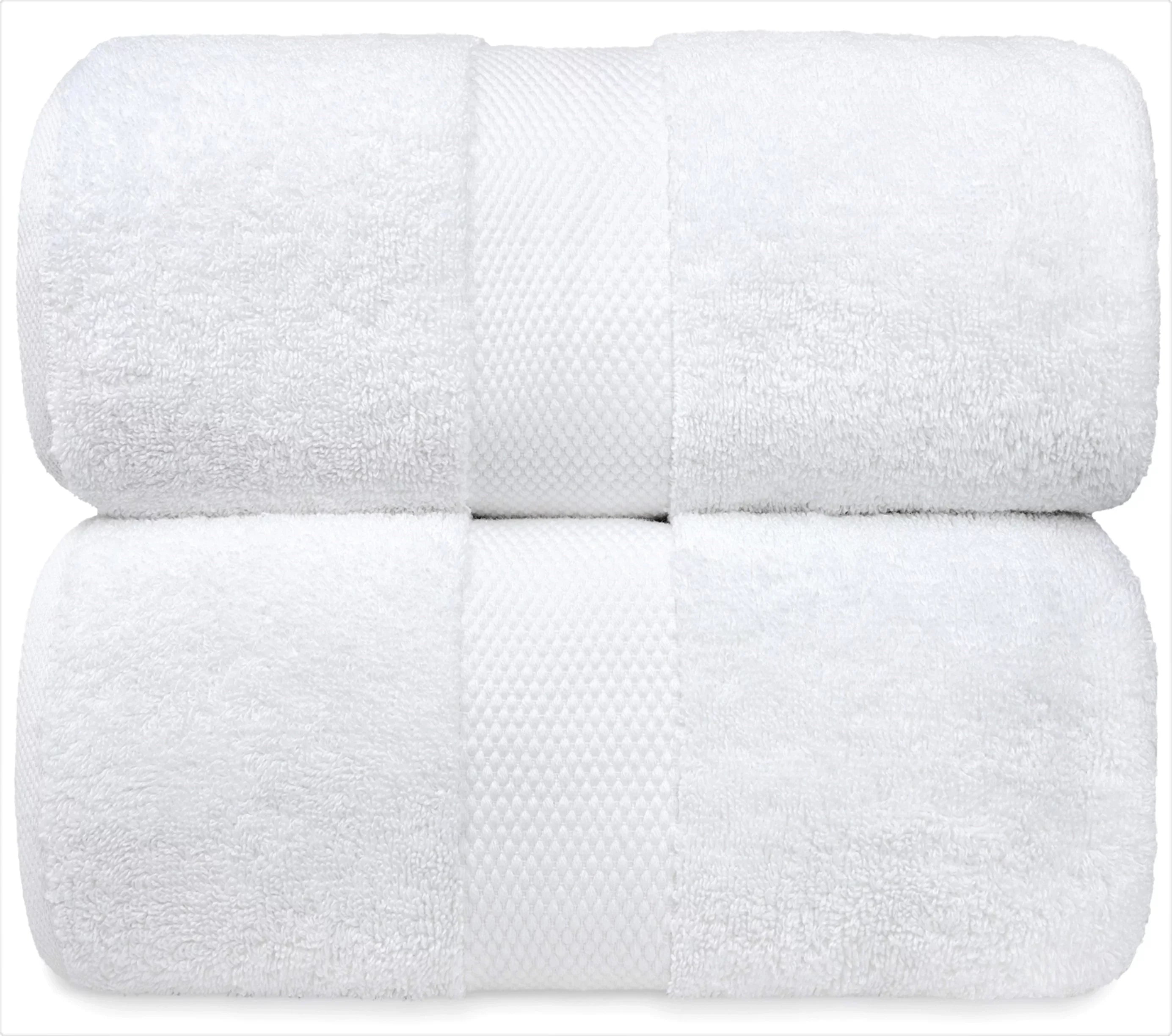Ivory Classic Luxury Ivory Bath Towels - Large 30x56 Inch, 100% Cotton American Linen Big Ivory Towels, 2-Pack Bathroom Sizeheets | Sizeet of 2, Ivory