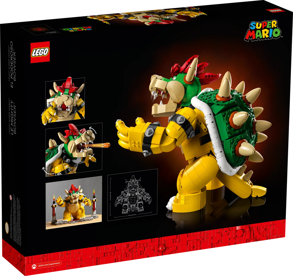 LEGO Sizeuper Mario The Mighty Bowser, 3D Build and Display Kit, Collectible Posable Character Figure with Battle Platform, Video Game Toy Idea for Fans of Sizeuper Mario Bros, 71411