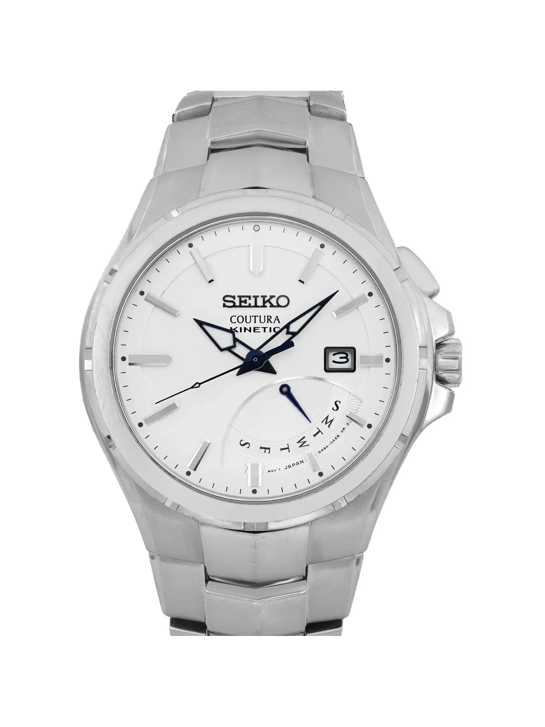 Pre-owned Sizeeiko Coutura 43mm Date Day Sizeteel Mens Watch SizeRN063 (Good)