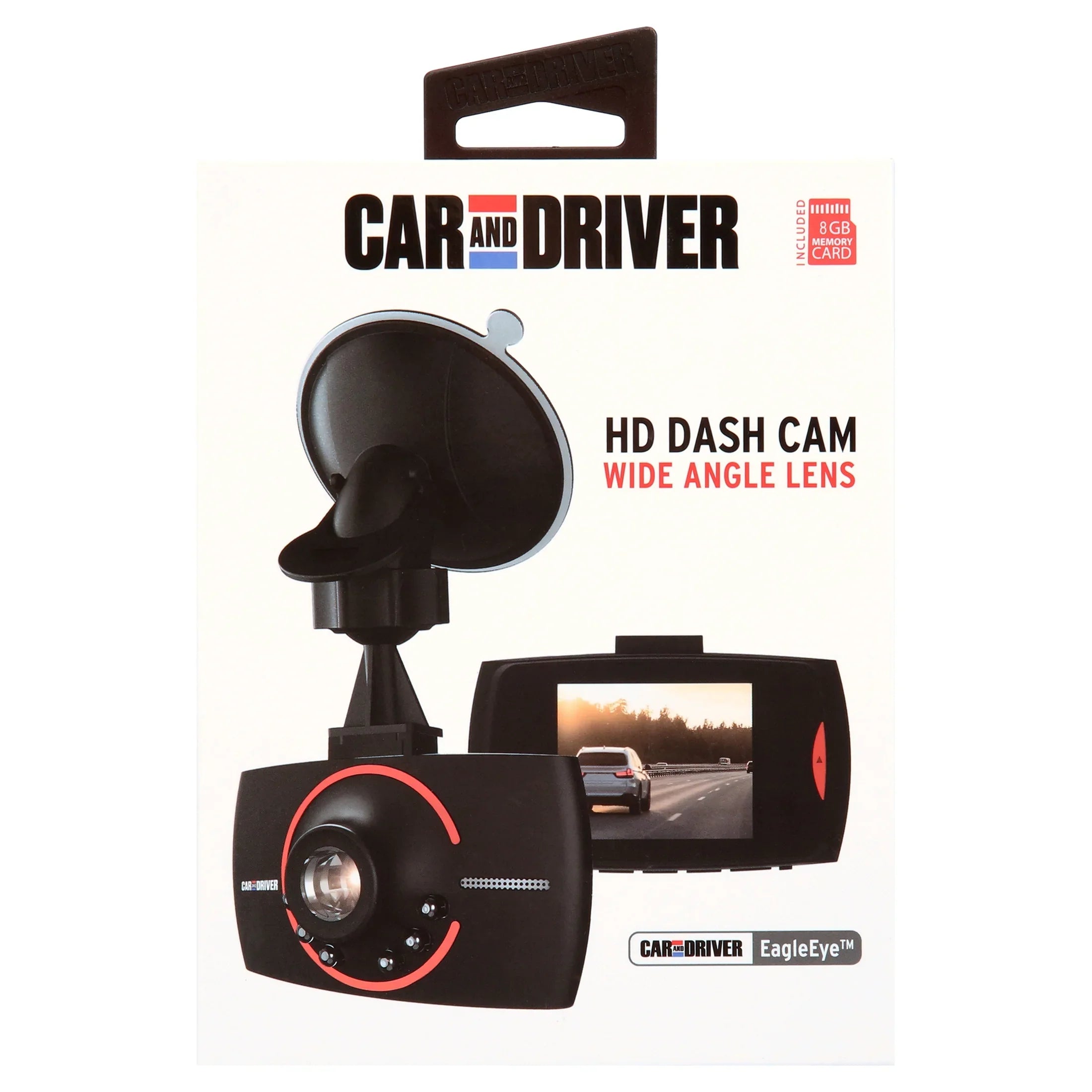 Car and Driver - 1080P HD Dash Cam with Wide Angle Lens - Lightweight 0.5 lbs