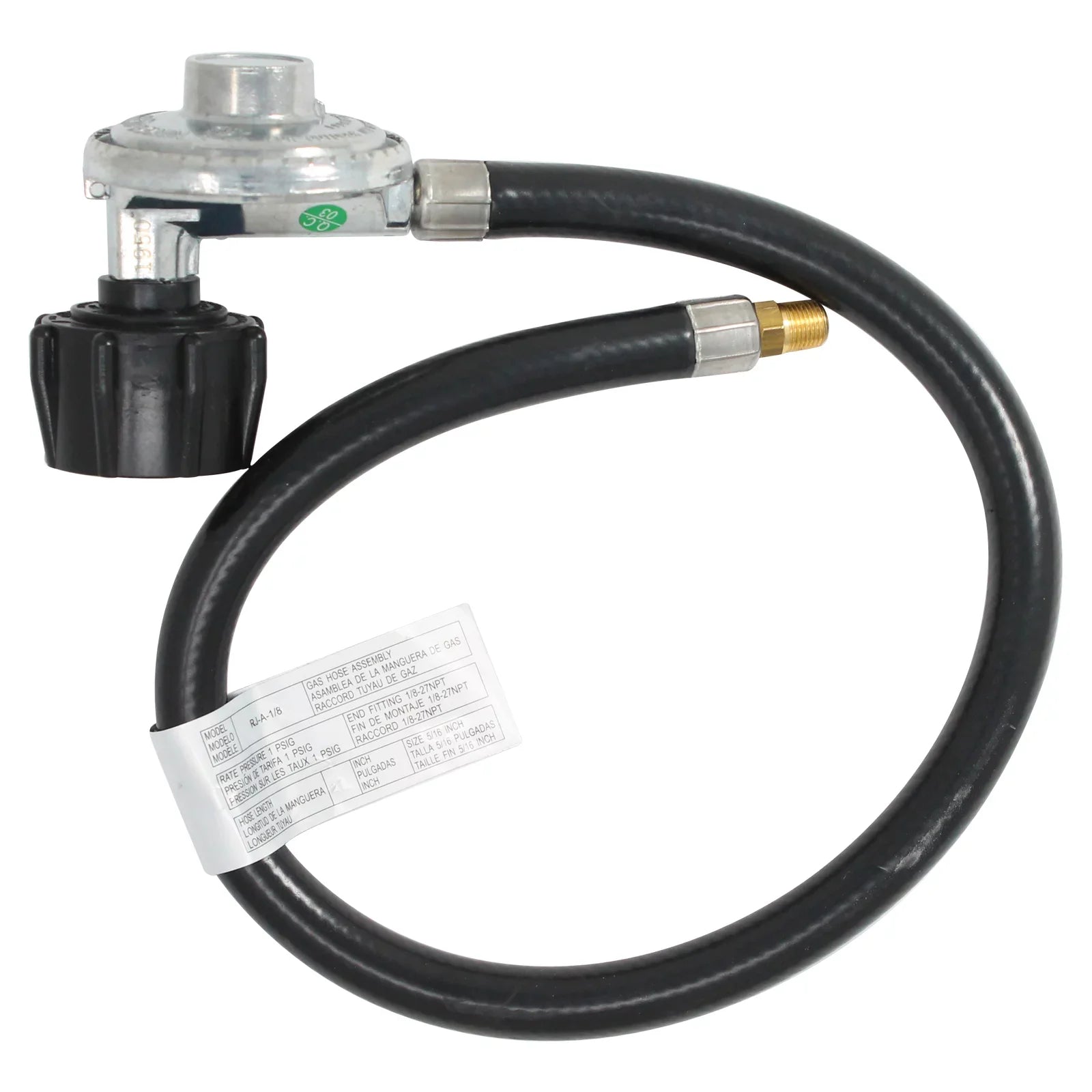 BBQ Gas Grill Propane Regulator Hose Replacement Parts for Weber 231701 - Compatible Barbeque 21" Hose And Regulator With 1/8 NPT Male Thread With QCC1 Connection