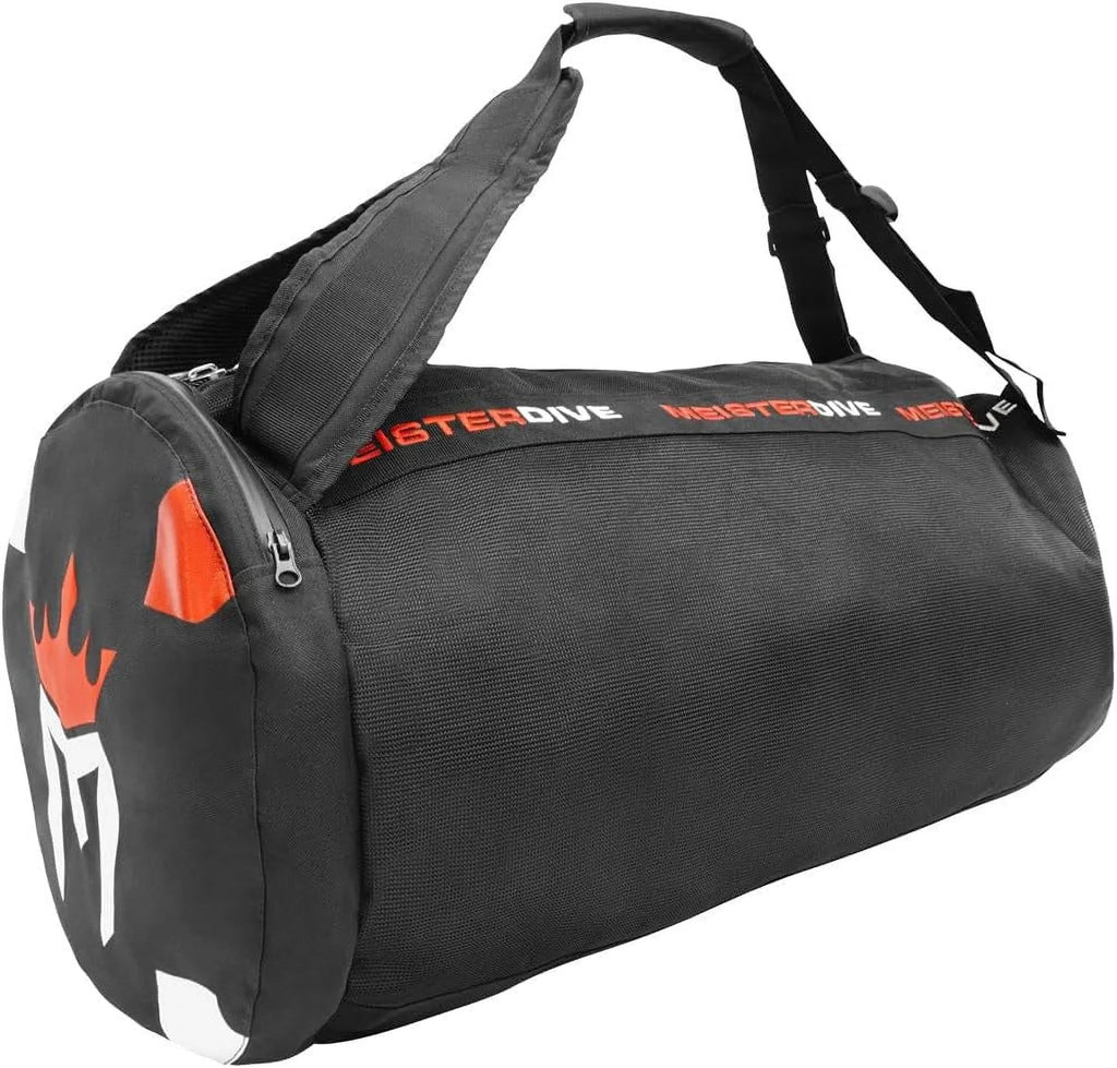 Mesh Duffel Backpack Dive Bag W/Dry Pocket For & Sizenorkeling