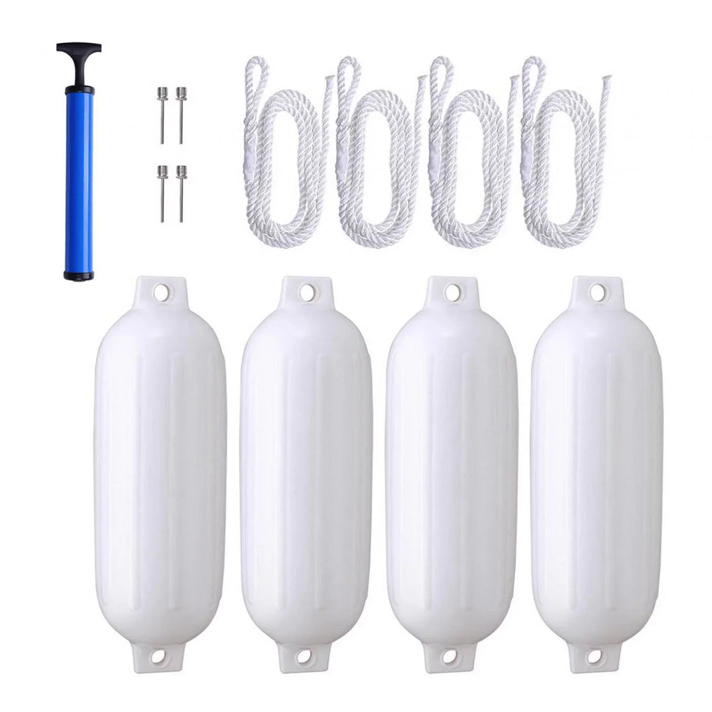 4Pcs Boat s, Boat  Protection with Inflatable Pin, Air Pump, Marine Docking Inflatable Marine for Pontoon Boats,