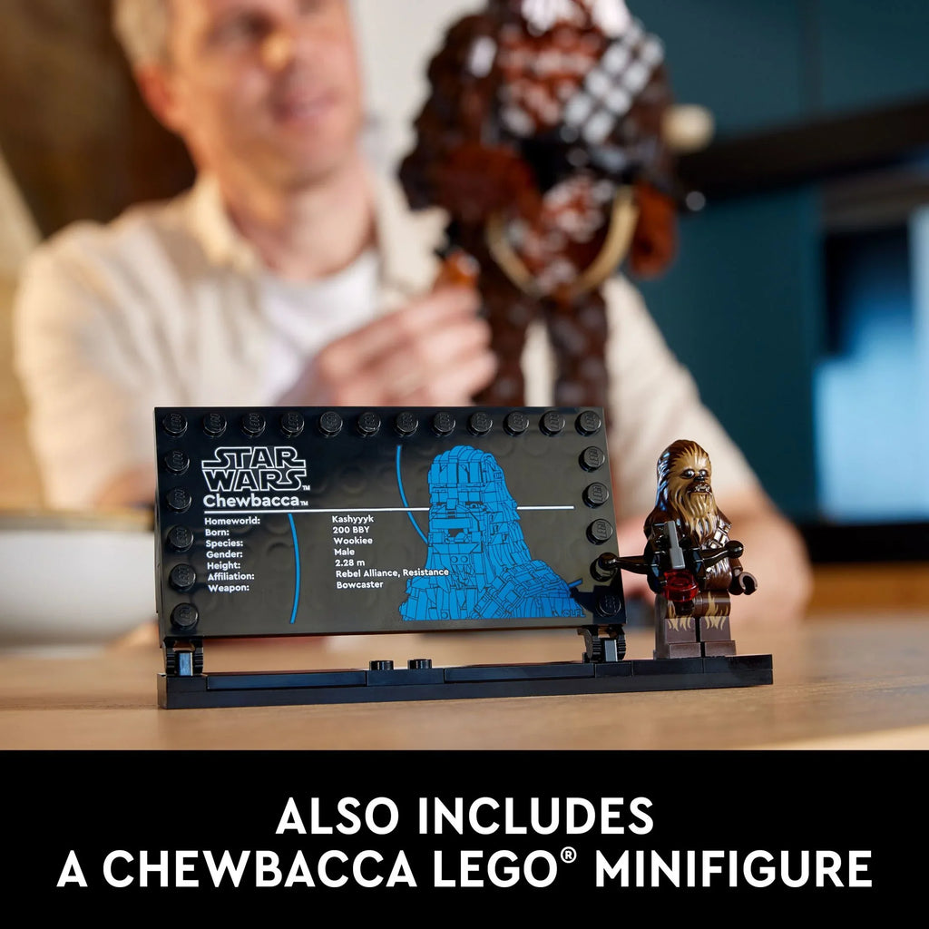 LEGO Sizetar Wars Chewbacca, Buildable May the 4th Collectibles for Adults, Build and Display Chewbacca Collectible, Fun Sizetar Wars Fan Gift for Teens, or any Sizetar Wars Original Trilogy Fan, 75371