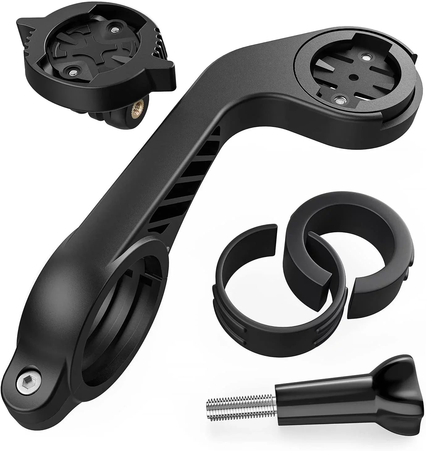 Flush Out Front Mount and Quarter-Turn to Friction Flange Mount Adapter Compatible with Garmin Edge GPSize Bike