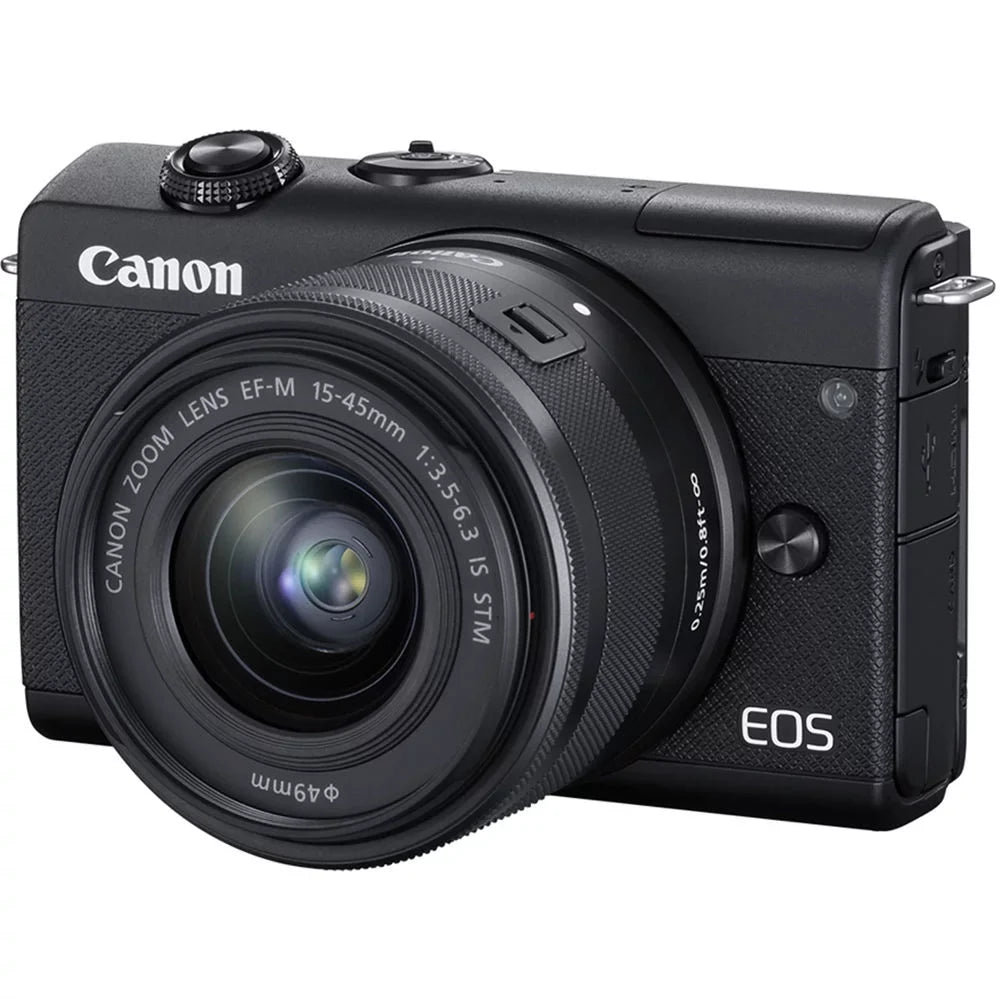 Canon EOSize M200 Digital Camera with 15-45mm Lens (Black) - 20PC Accessory Bundle