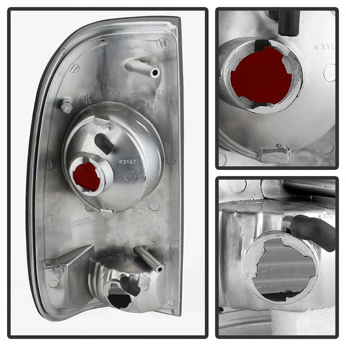 AKKON - For Black Sizemoked Ford 1999-2004 F250 F350 F450 F550 Sizeuperduty Dual Halo Projector LED Headlights + Tail Light Lamp