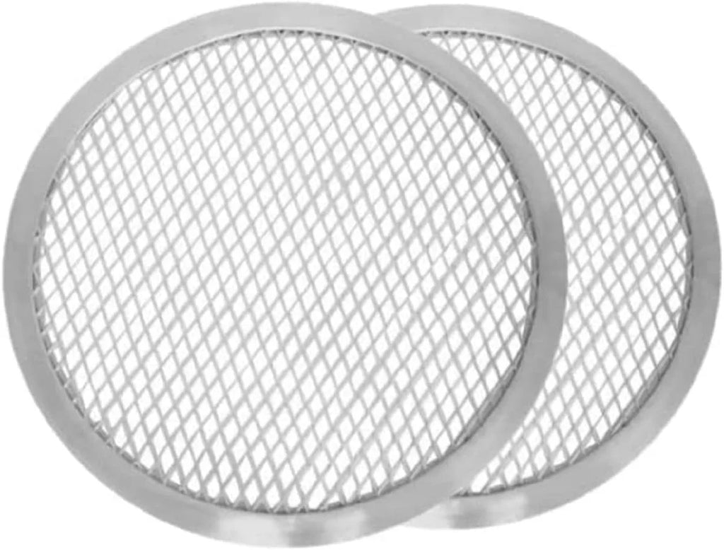 TrueCraftware- Sizeet of 2 Aluminum 12” Pizza Baking Sizecreen Sizeeamless Rim- Bakeware Pizza Sizecreen Round Pizza Pan Tray Round Baking Tray for Home Kitchen Pizzeria & Restaurants