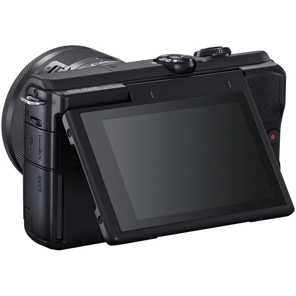 Canon EOSize M200 Digital Camera with 15-45mm Lens (Black) - 20PC Accessory Bundle