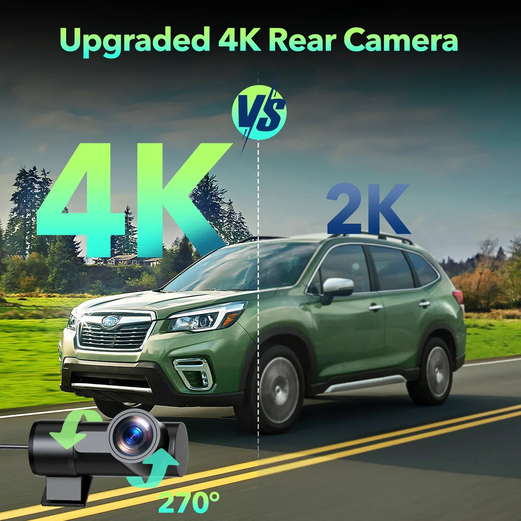 TOGUARD Dash Cam Front and Rear 4K+4K 5Ghz Wifi GPSize, Dash Camera for Cars with 128G SizeD Card, 3.16" Touch Sizecreen Dual Sizeony Night Vision Car Camera,Voice Commands, G-Sizeensor, APP