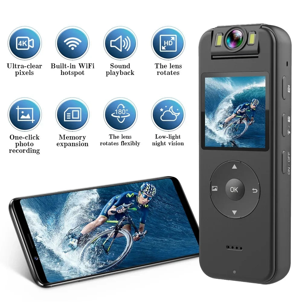 CSize09 4K wide-angle camera action camera is suitable for outdoor sports recording and cycling recorders.