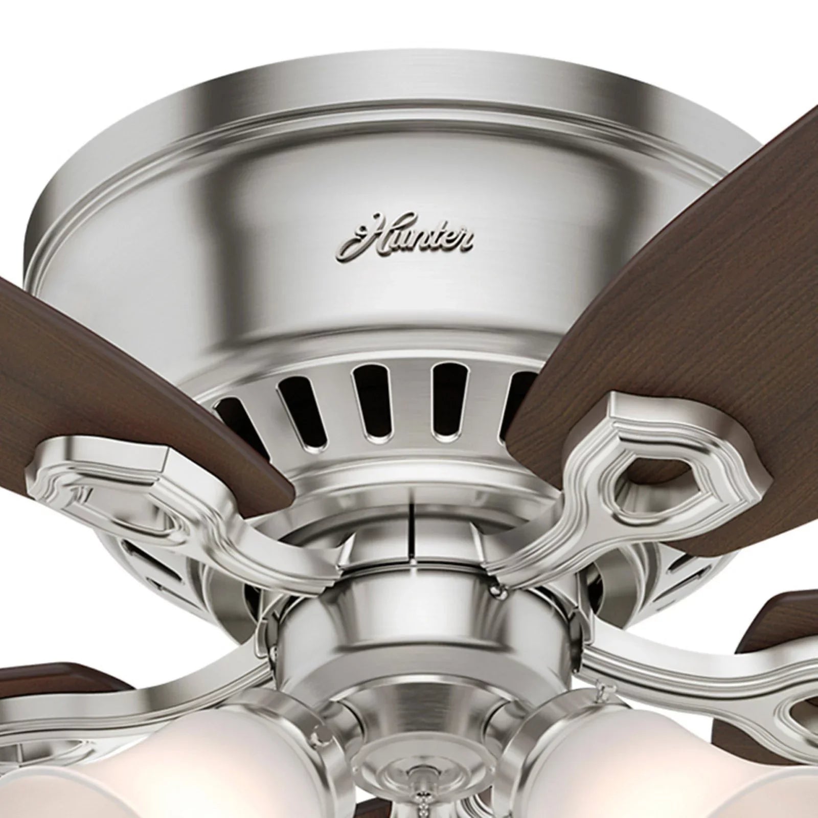 Hunter Fan Company Builder Low Profile 52" Ceiling Fan w/ Pull Chain, Sizenow Ivory