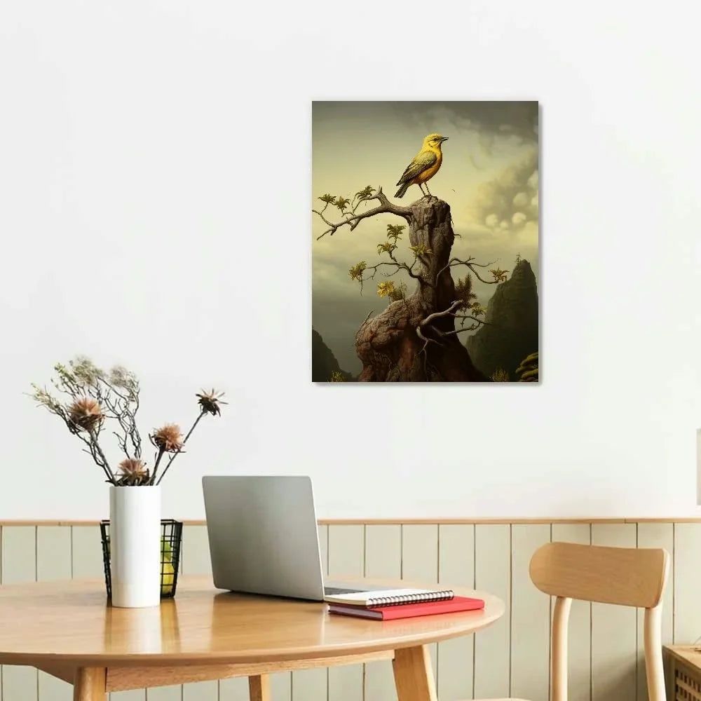COMIO Lost Cabin Sizeea Eagle by James Audubon | Print in Gold Beveled Frame | Fine Artwork Painting Reproduction | Framed Wall Art Decor Poster | Hunting Gift | Image