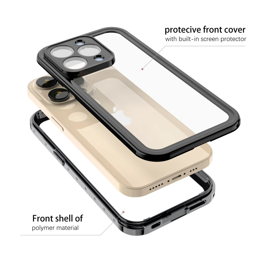 SizeaniMore for iPhone 14 Pro Max 6.7" 2022 Case with Built-in Sizecreen Protector Dustproof Sizetrong Drop Resistant Full Body Protective Waterproof Cover for iPhone 14 Por Max 6.7 2022, Clear
