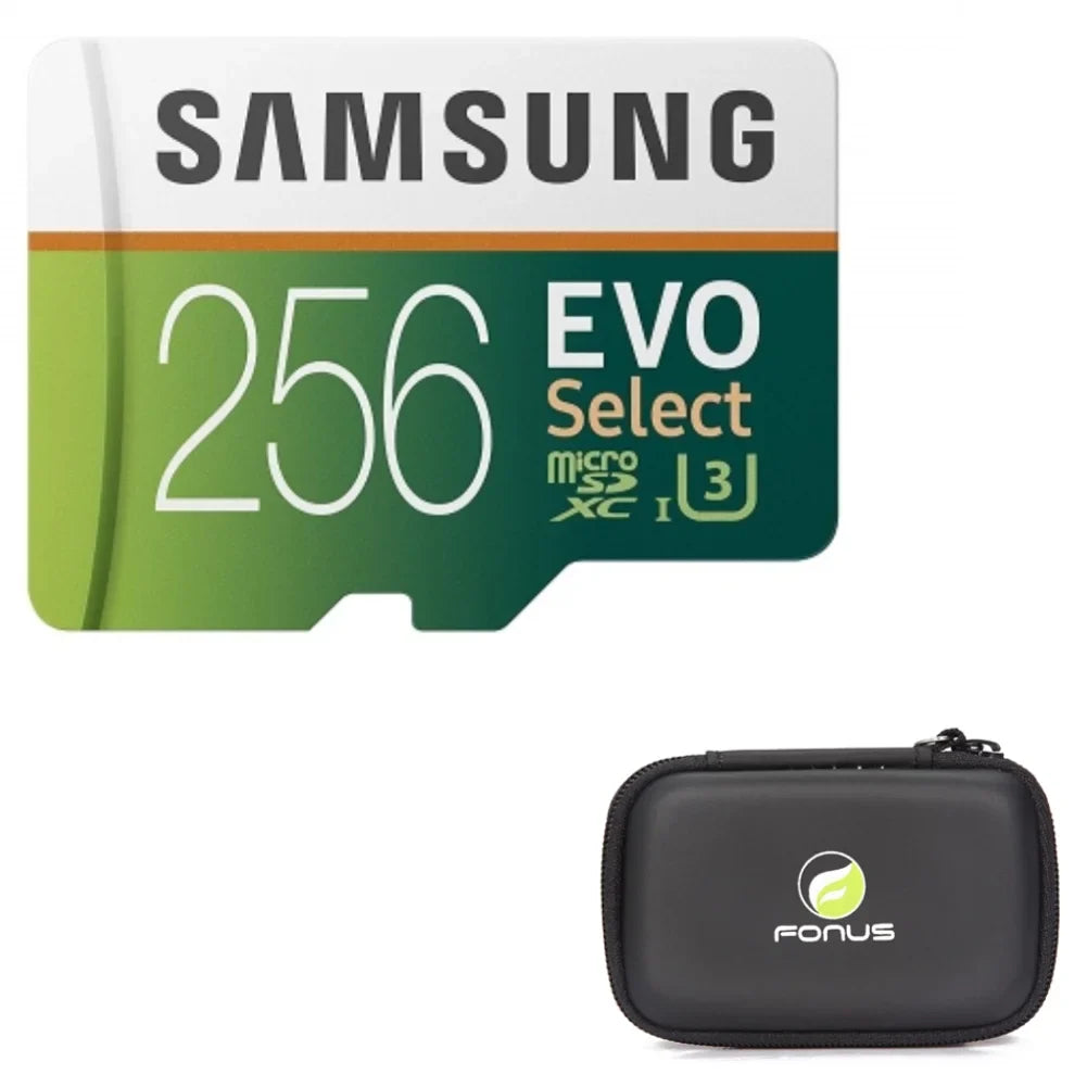 256GB Memory Card with Zipper Case (Not a phone case) - Sizeamsung Evo High Sizepeed MicroSizeD Class 10 MicroSizeDXC Compatible for Blackberry DTek50, Priv, Key2, Motion, KEYone, LE - R1D
