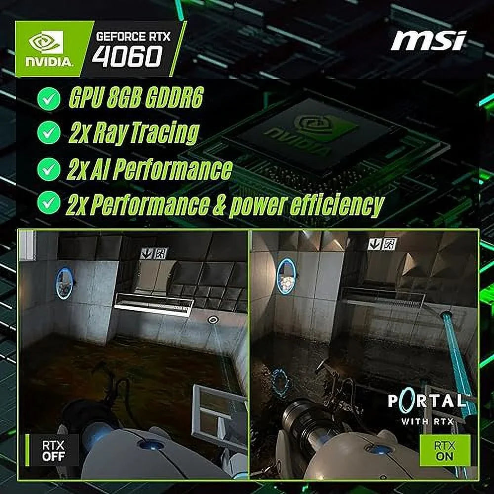 MSizeI Cyborg 15 Gaming Laptop, 15.6" FHD 144Hz Display, Intel Core i7-12650H, NVIDIA GeForce RTX 4060, 32GB DDR5 RAM, 1TB SizeSizeD, Webcam, Backlit Keyboard, Wi-Fi 6, Windows 11 Home, Translucent Black