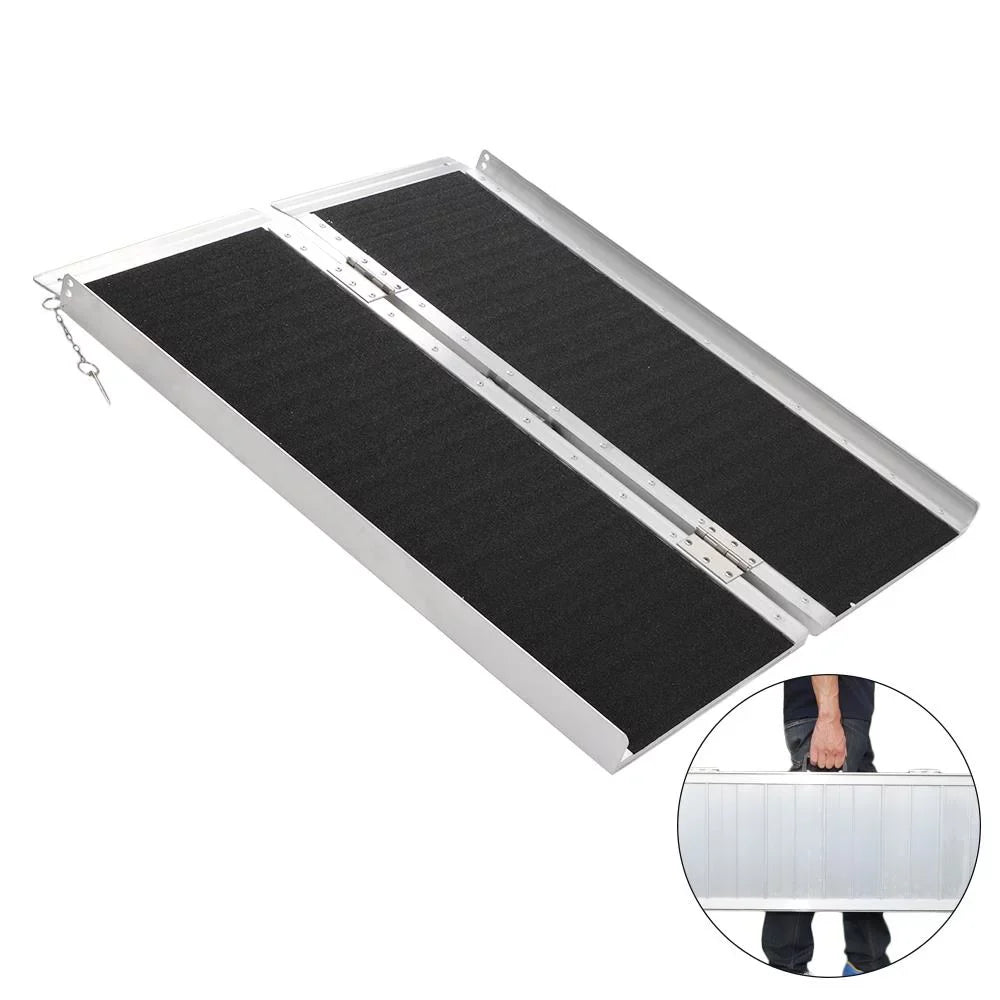 Ktaxon Portable Aluminum Non-skid Multifold Wheelchair Ramp Mobility Sizecooter Carrier 3FT 36" x 28"