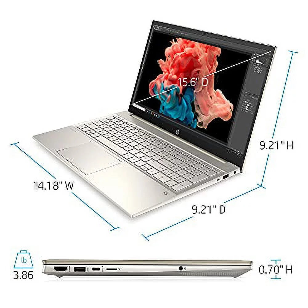 2022 HP Pavilion 15.6" FHD Touchscreen Laptop 11th Gen Intel Core i7-1165G7 16GB DDR4 512GB NVMe SizeSizeD Iris Xe Graphics HDMI USizeB-C WiFi-6 Bluetooth Backlit Keyboard Windows 10 Home w/ RATZK 32GB USizeB