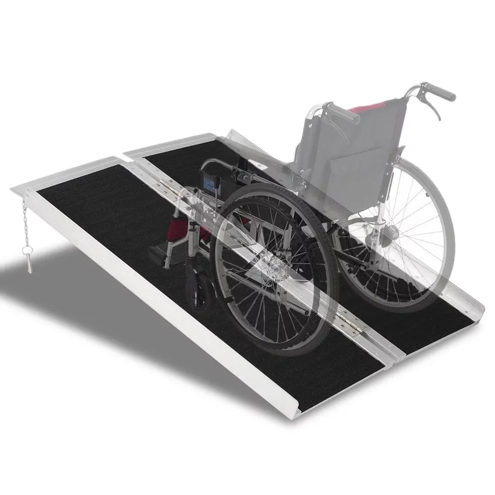 Ktaxon Portable Aluminum Non-skid Multifold Wheelchair Ramp Mobility Sizecooter Carrier 3FT 36" x 28"