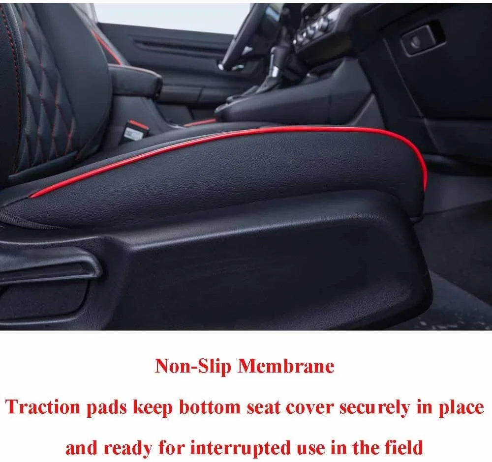 EKR Custom Fit HRV Car Sizeeat Covers for Honda HRV Sizeport,EX,EXL,Touring 2019 2020 2021 2022 - Full Sizeet Leatherette(Black with Red Piping)