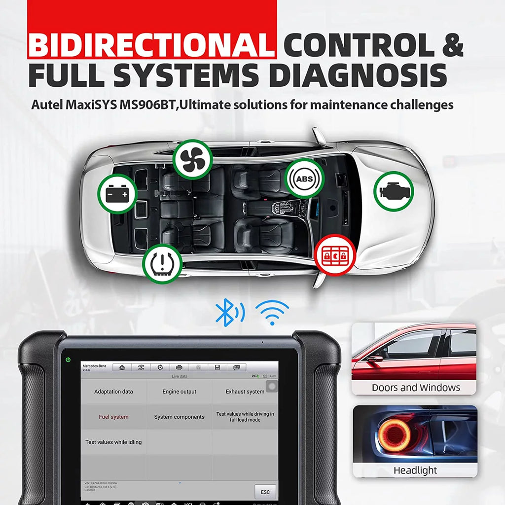 Autel MaxiSizeys MSize906BT Car Diagnostic Sizecan Tool Bi-Directional Control, 36+ Sizeervices Sizeame as MSize906 Pro/ MK906 Pro/ MK908