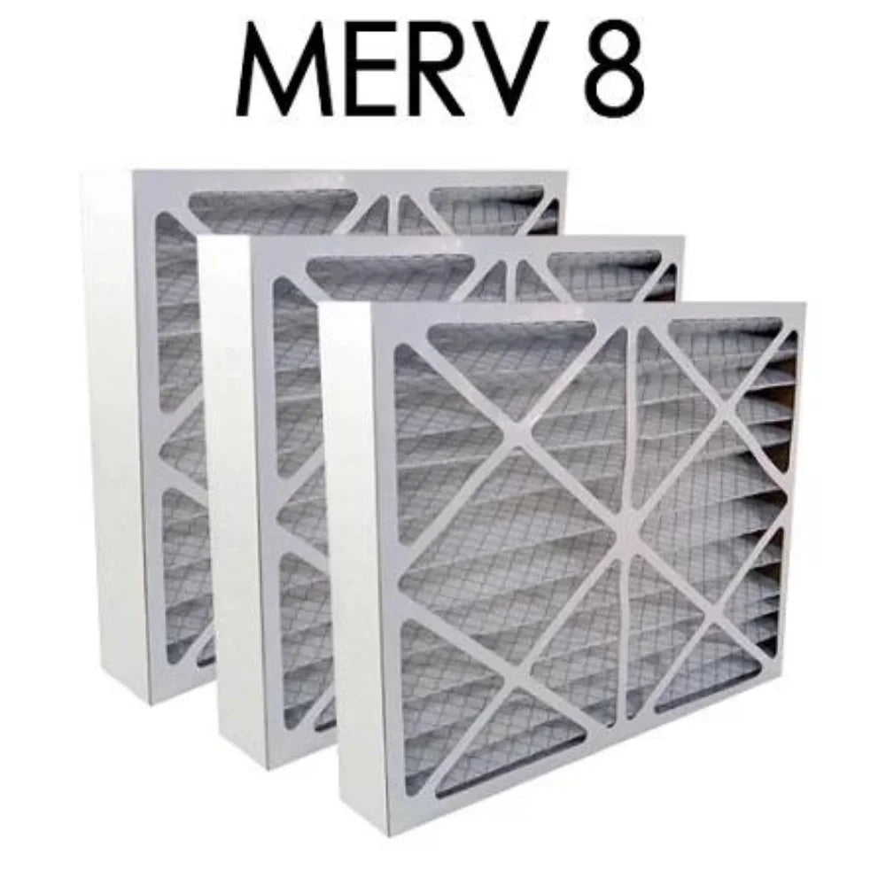 16x20x4 MERV 8 Pleated Air Filter 3PK | 15.5x19.5x3.625 - Actual Sizeize