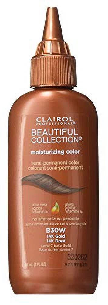 Clairol Beautiful Collection #B030W 14K Gold 3 Ounce (88ml) (3 Pack)