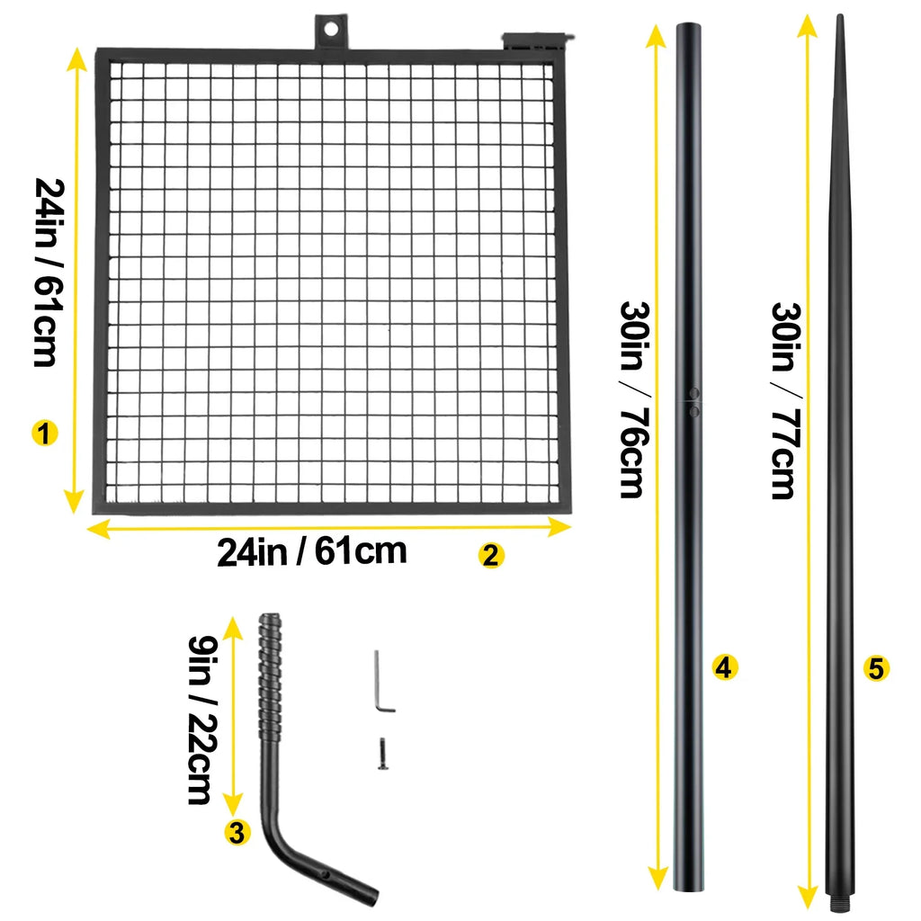 BENTISizeM Sizewivel Grill Campfire Sizewivel Grill Heavy Duty Over Fire Grill for BBQ