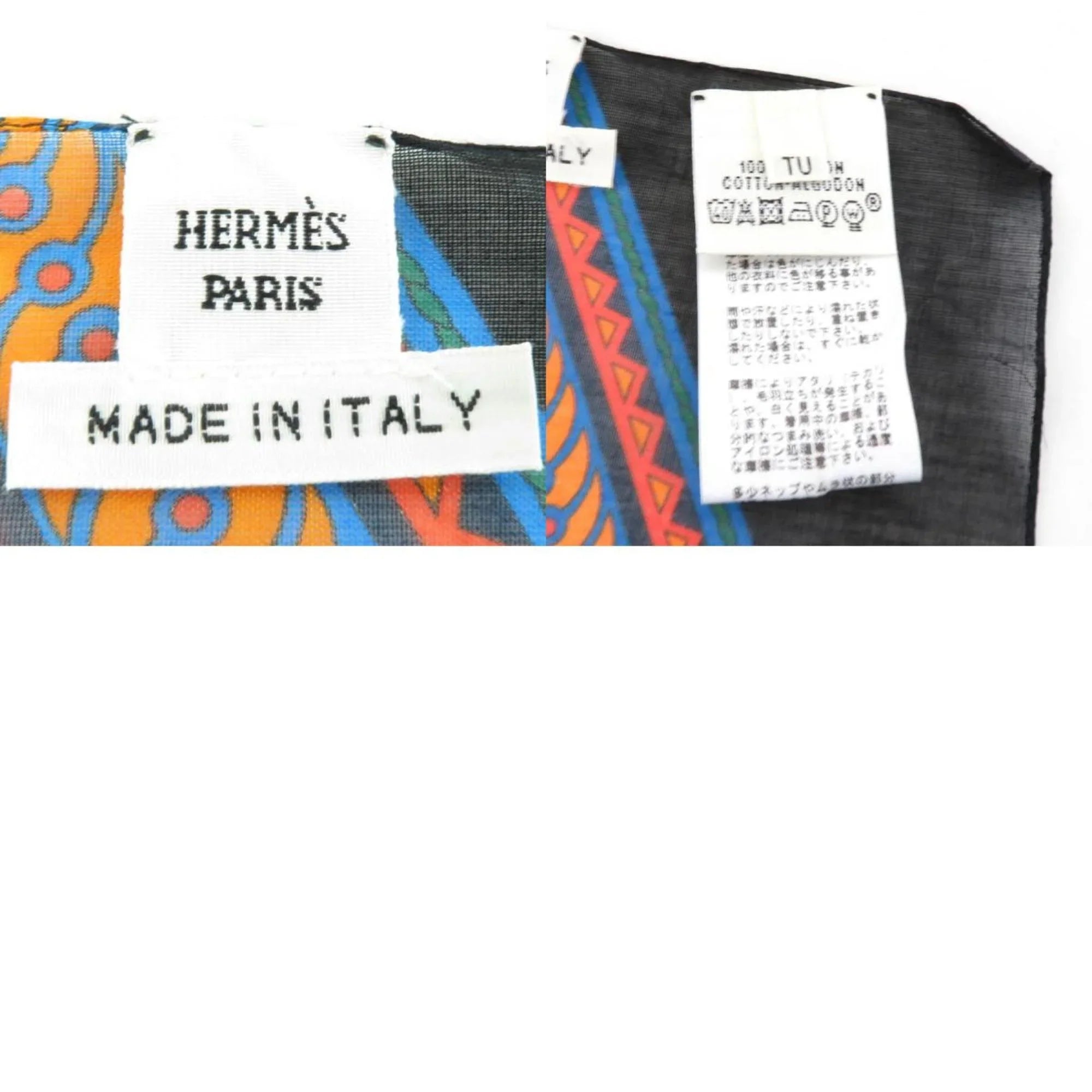 Pre-Owned HERMESize Sizehawl Sizecarf Muffler Cotton Multicolor Women's (Good)