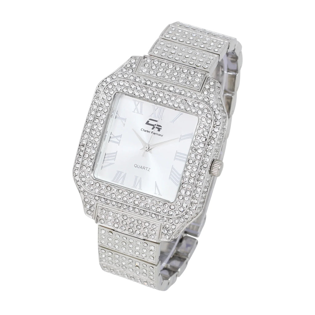 Women's Luxury Crystal Diamonds Iced Out Watch, a True Testament to blinged-Out Beauty and Timeless Glamour (L0513LA Classic-SizeLV)