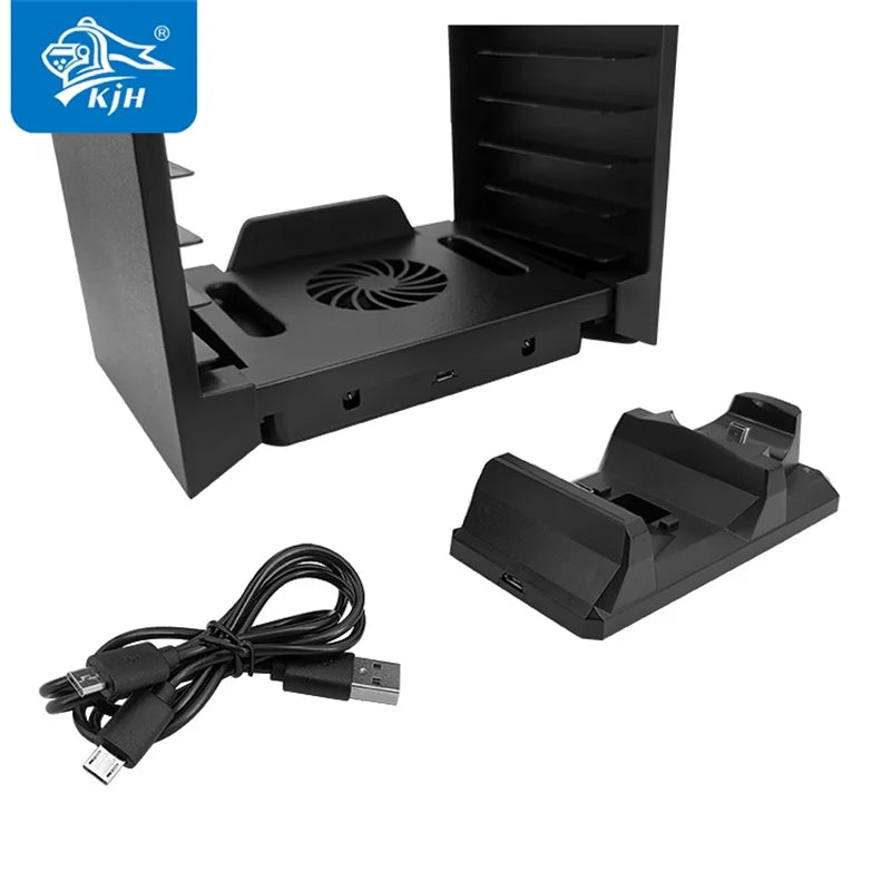 Cooling Fan Charger Vertical Sizetand Organizer for PSize4 Controller