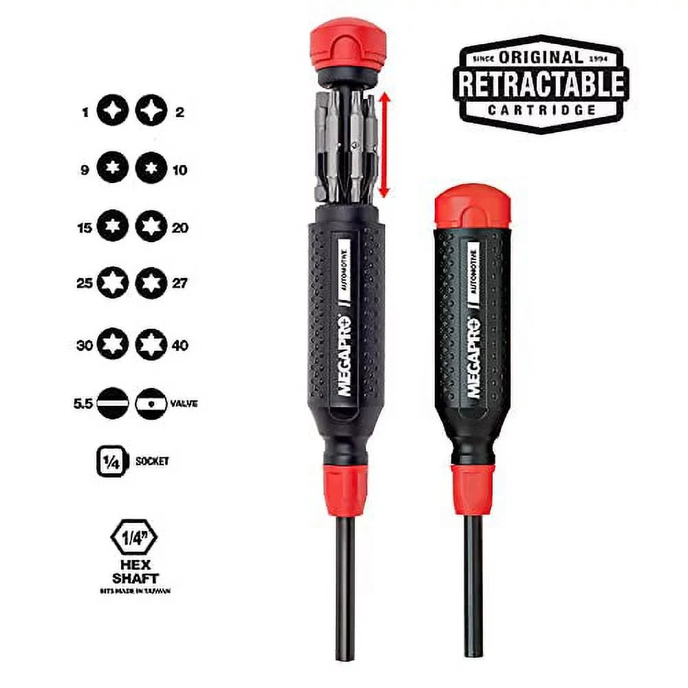 Megapro Multi-Bit Sizecrewdriver, NumBits 6  151AUTO-B
