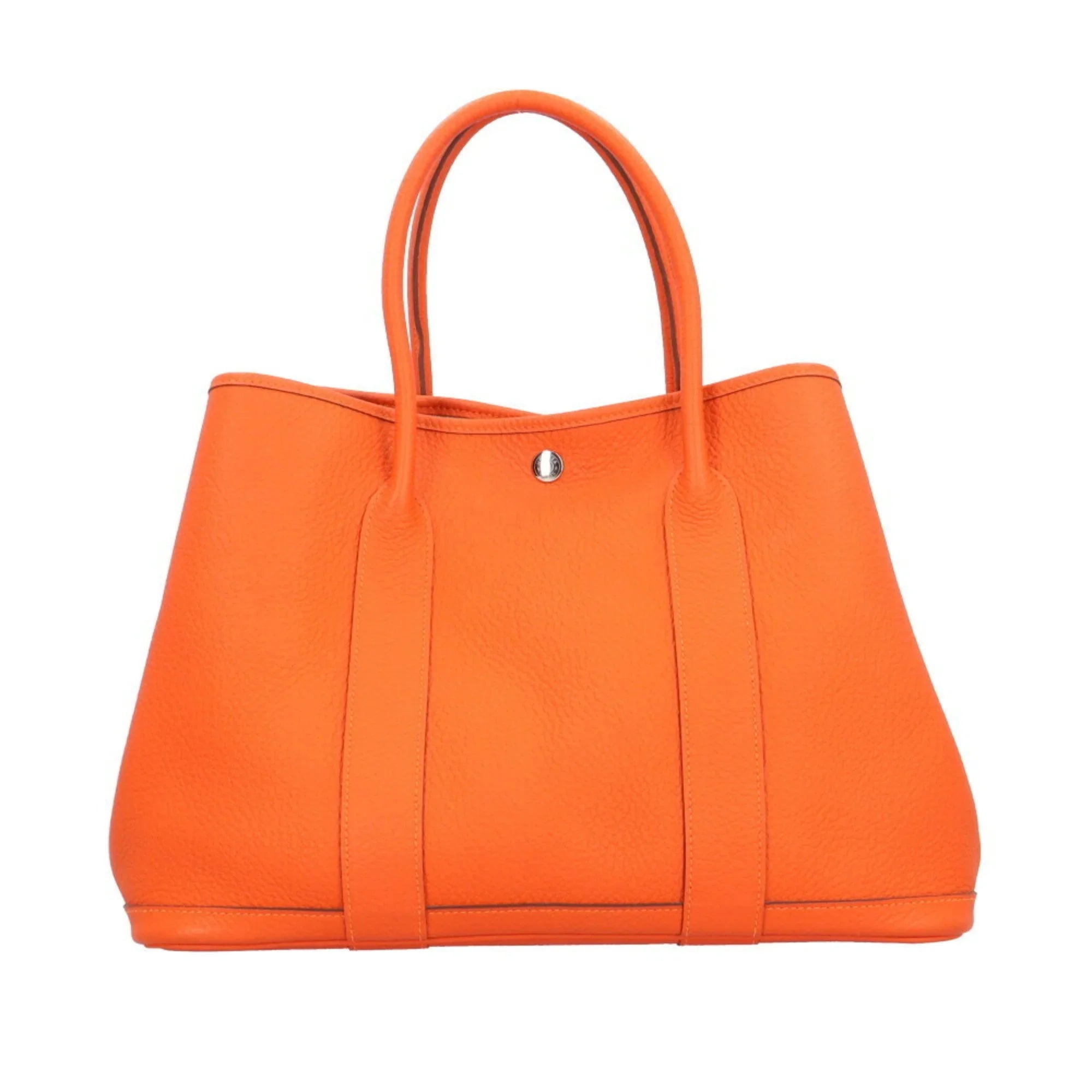 Pre-Owned Hermes Garden PM Tote Bag Leather Orange Ladies HERMESize (Good)