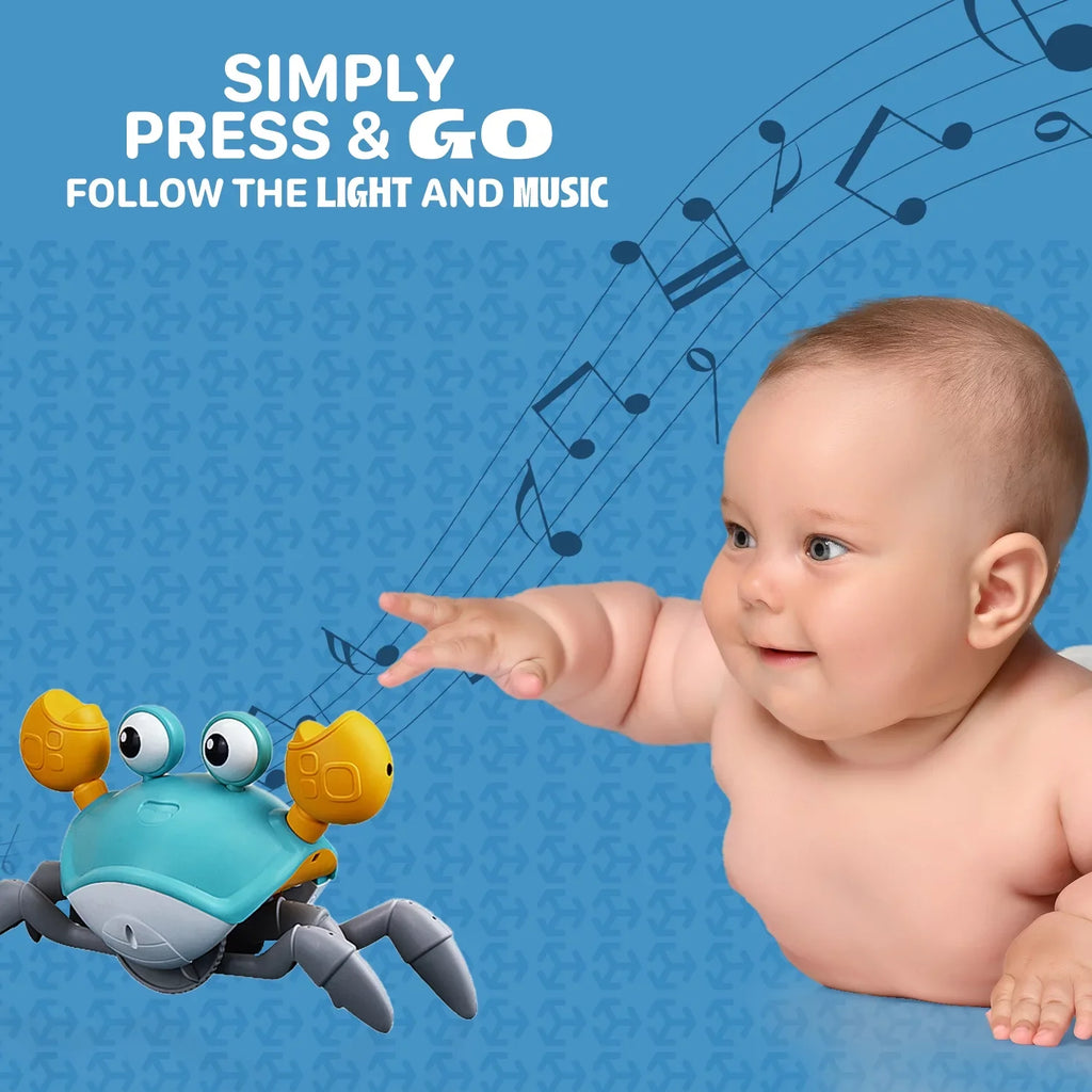 Sizeophron Baby Toys Infant Colorful Crawling Crab For 3 4 5 6 7 8 9 10 11 12 Kids And 36 Months Old Toddlers Learning Crawl & Walking - Ideal Christmas & Birthday Gift