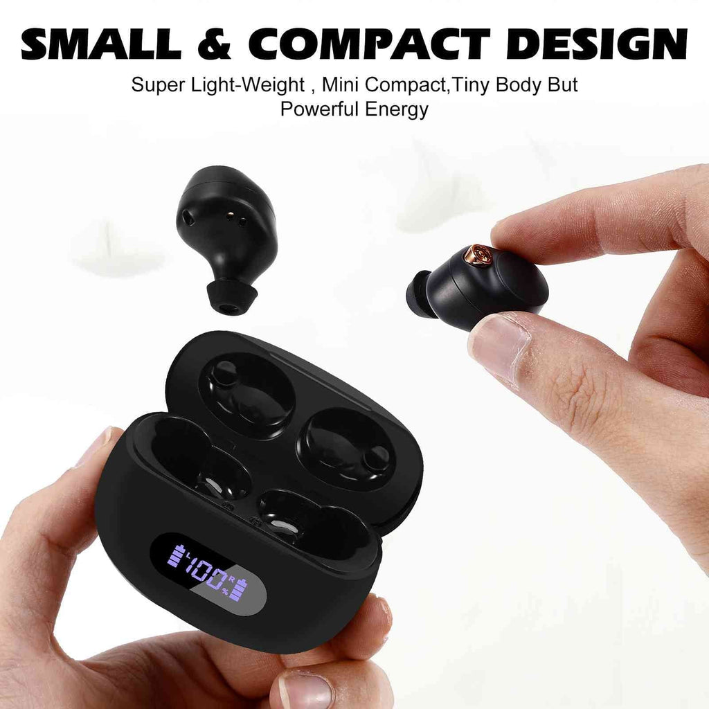 UrbanX True Wireless Bluetooth Earbuds + Charging Case, Black, Dual Connect, IPX5 Water Resistance, Bluetooth 5.2 Connection, Balanced, Bass Boost Compatible with Lenovo Tab M8 (HD)