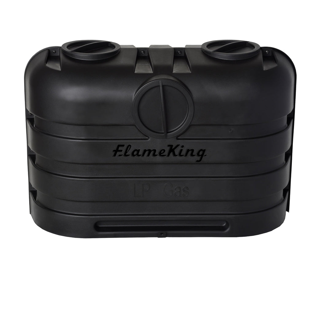 Flame King Heavy Duty Dual 20LB Black Propane Tank Cover for RV, Camper and Travel Trailer