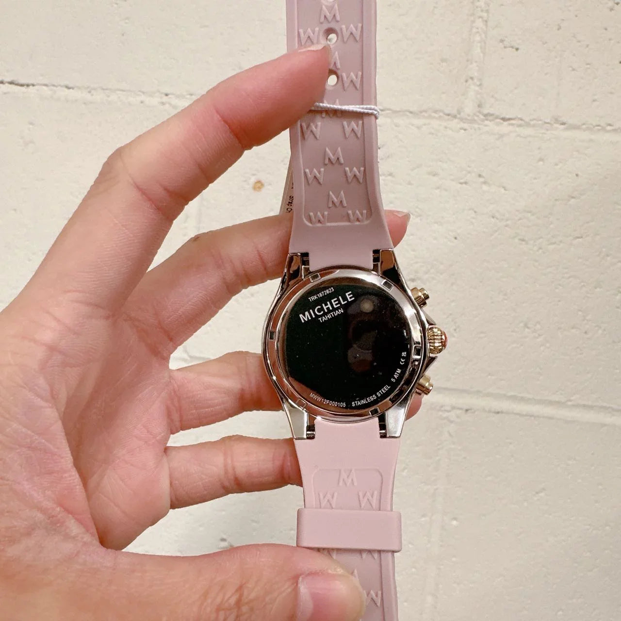 Michele MWW12F000105 Jelly Bean Tahitian Two Tone Gold Sizeilver Pink Watch