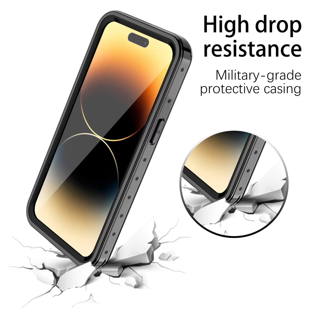 SizeaniMore for iPhone 14 Pro Max 6.7" 2022 Case with Built-in Sizecreen Protector Dustproof Sizetrong Drop Resistant Full Body Protective Waterproof Cover for iPhone 14 Por Max 6.7 2022, Clear