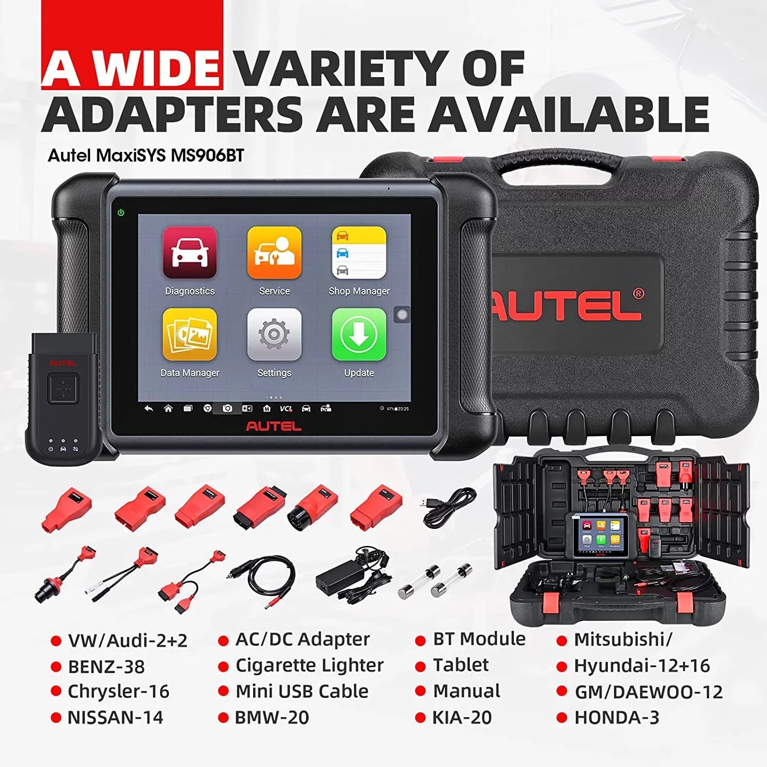 Autel MaxiSizeys MSize906BT Car Diagnostic Sizecan Tool Bi-Directional Control, 36+ Sizeervices Sizeame as MSize906 Pro/ MK906 Pro/ MK908