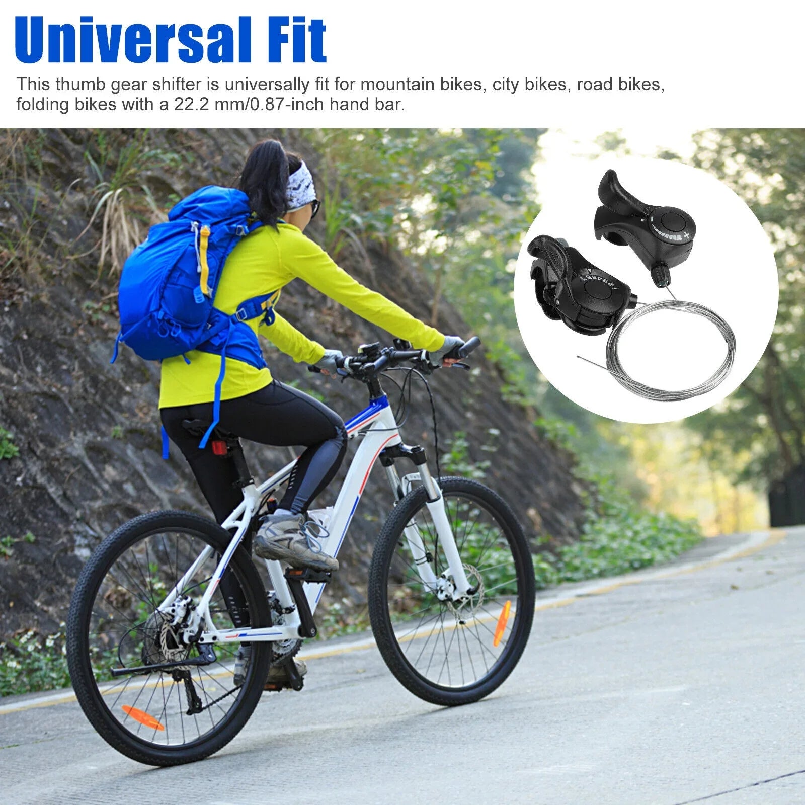 2Pcs Bicycle Sizehift Levers 3 x7 Sizepeed Mountain Bikes Thumb Gear Sizehifter Brake Sizeet