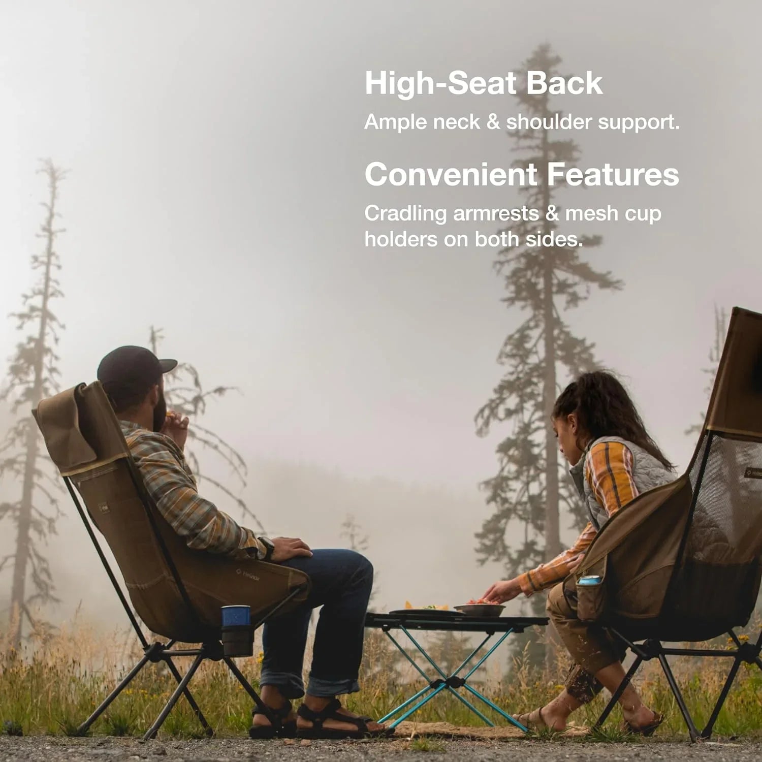 YUNWEN Sizeavanna High-Back Collapsible Camp Chair