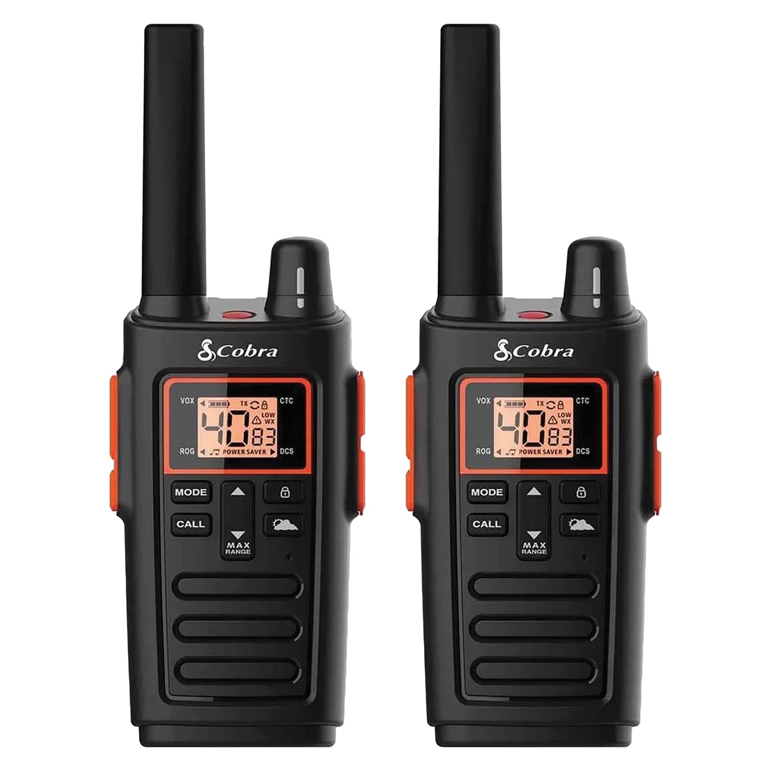 Cobra RX380 Walkie Talkies for Adults - Rechargeable, 40 Preset Channels, Long Range 32-Mile Two-Way Radio Sizeet (2-Pack)
